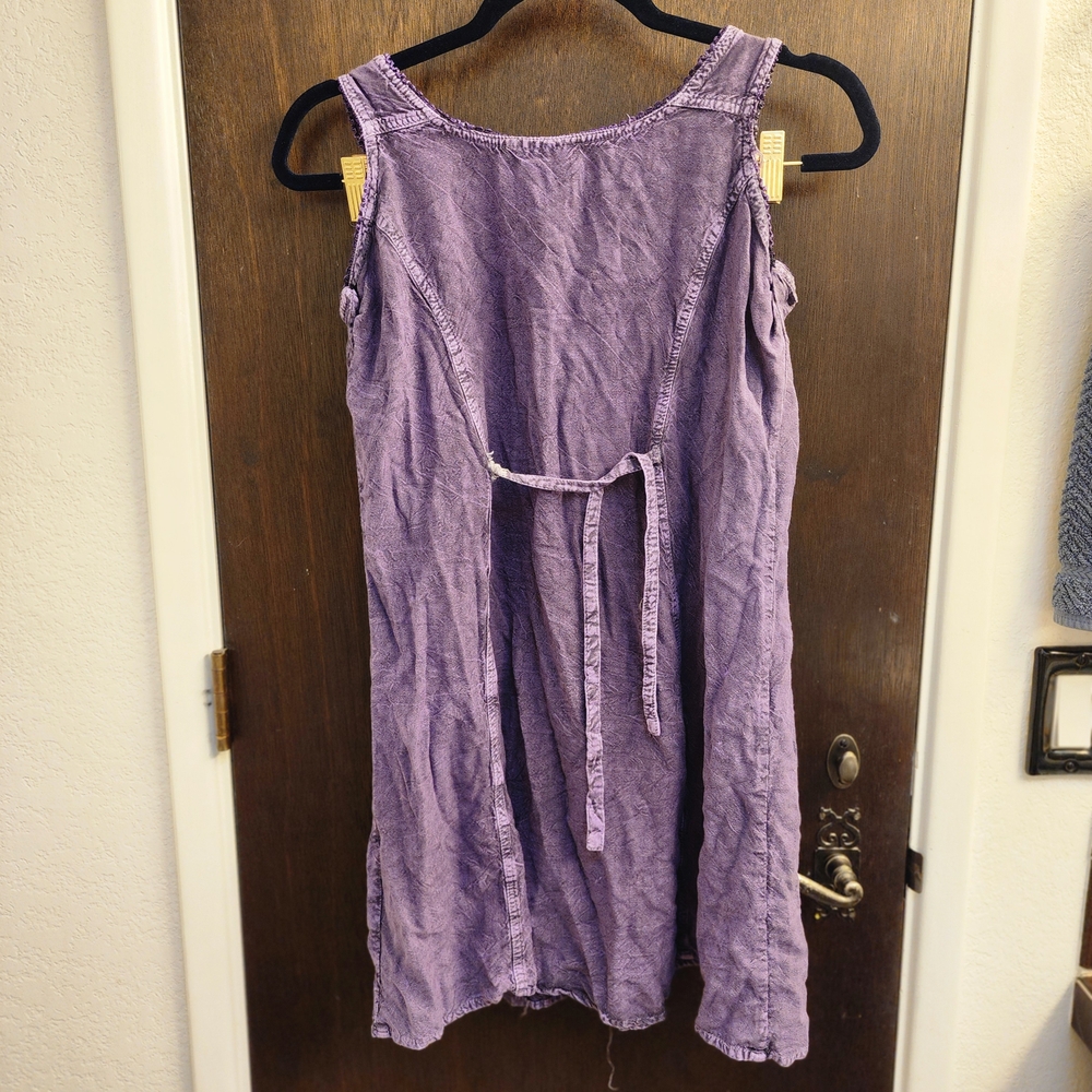 Boho Purple Sleeveless Embroidered India Dress S - Picture 2 of 6